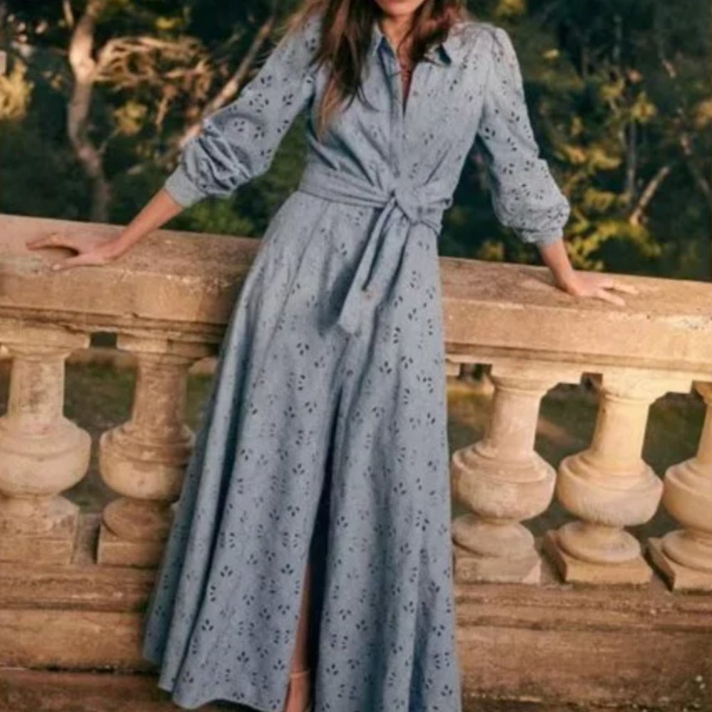 Sezane Blue Maxi Dress